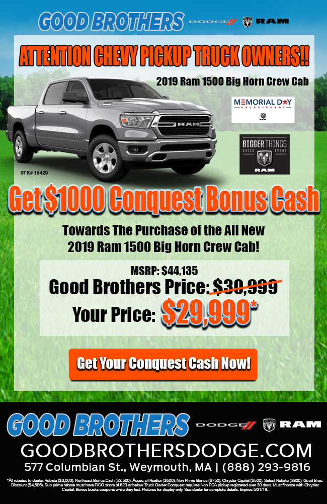 Good Brothers Chevy Conquest Cash Offer
